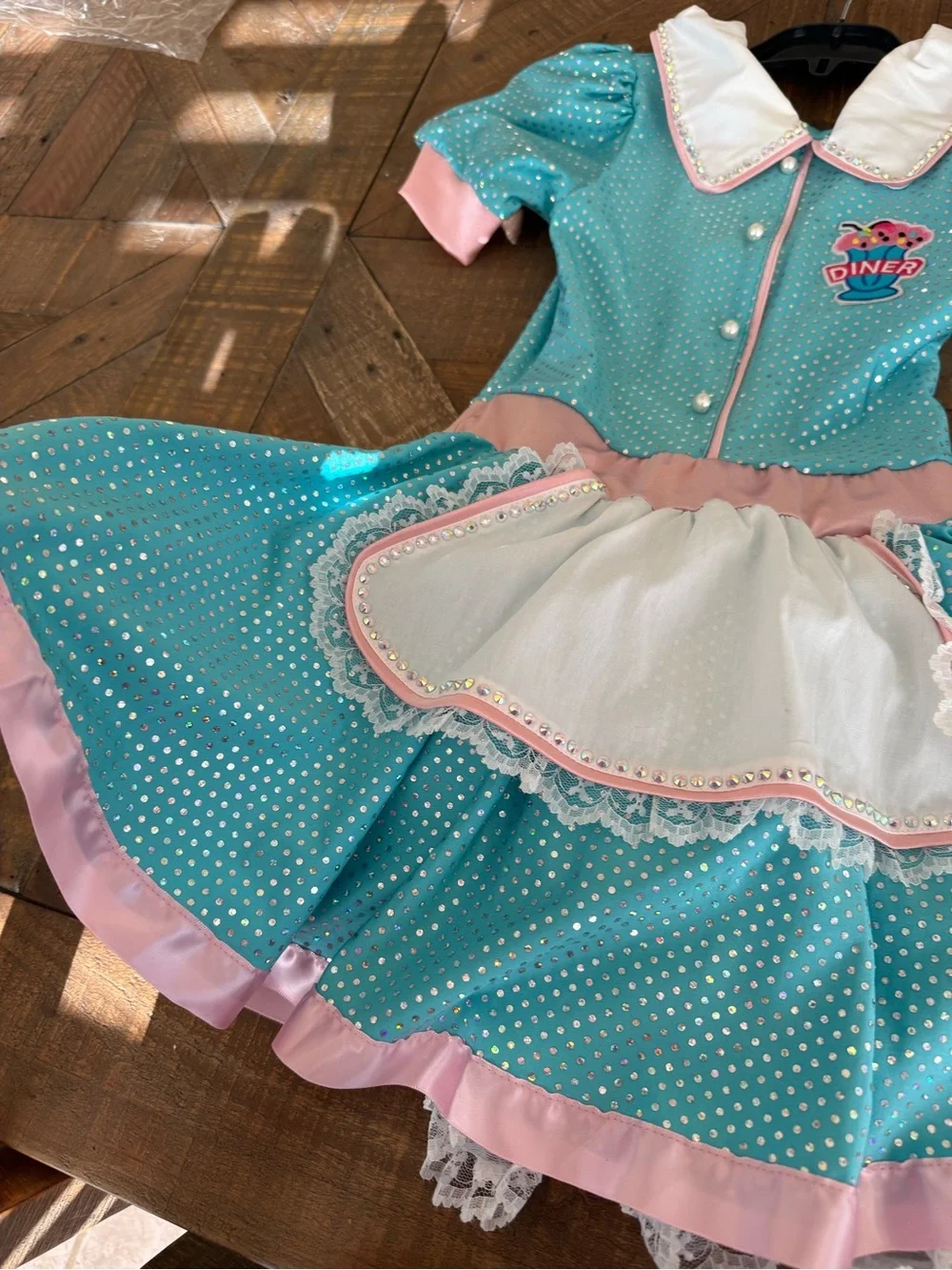 Wish Aqua & Pink Retro Diner Costume Dress